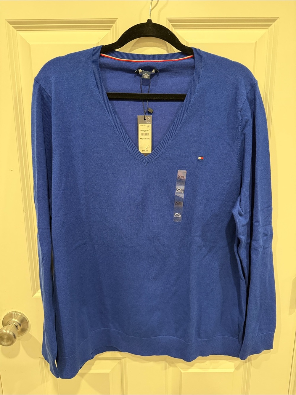 Tommy Hilfiger Royal Blue V-Neck Sweater
